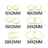 1 Pair Simple Style Solid Color 304 Stainless Steel 18K Gold Plated Earrings