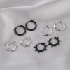 1 Pair Simple Style Solid Color 304 Stainless Steel Earrings