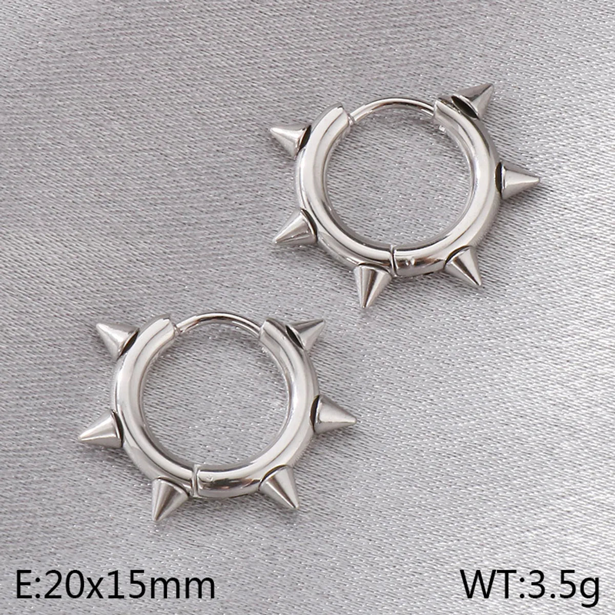 1 Pair Simple Style Solid Color 304 Stainless Steel Earrings