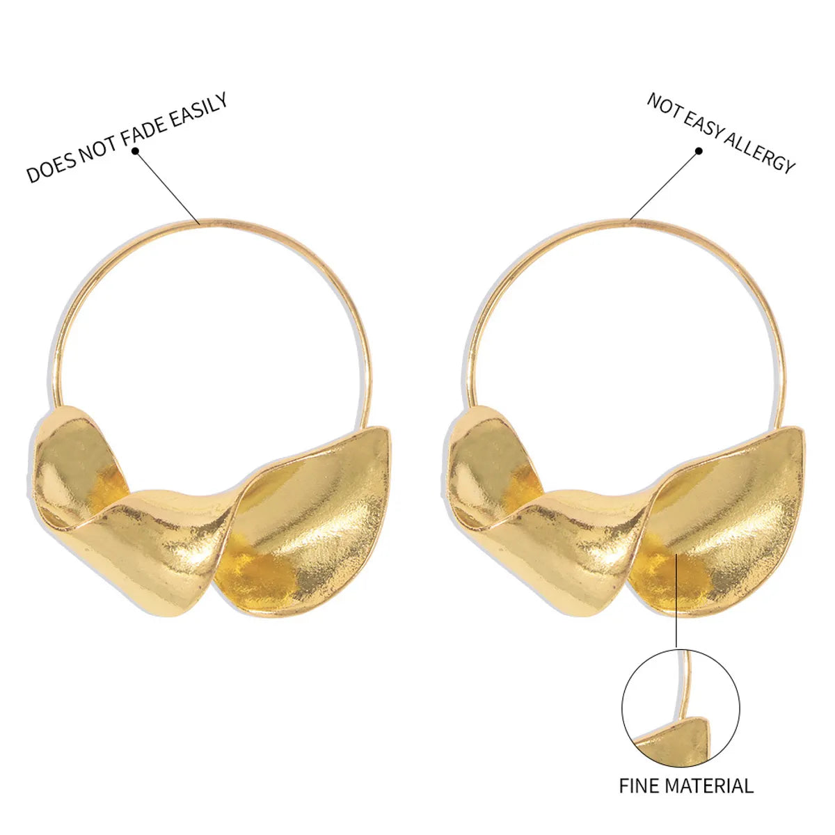 1 Pair Simple Style Solid Color Alloy Drop Earrings