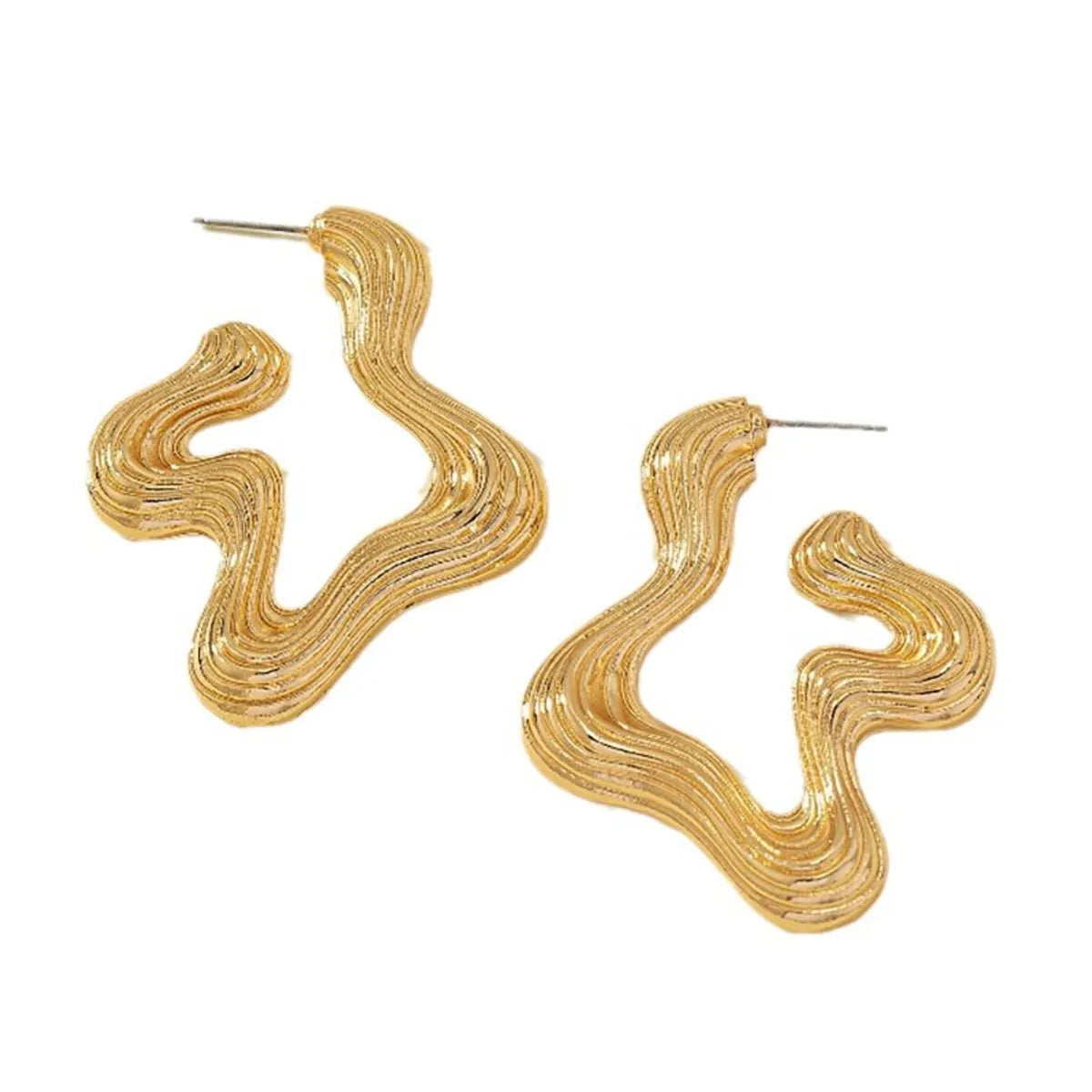 1 Pair Simple Style Solid Color Alloy Earrings