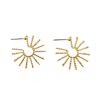 1 Pair Simple Style Solid Color Alloy Plating Gold Plated Women's Earrings