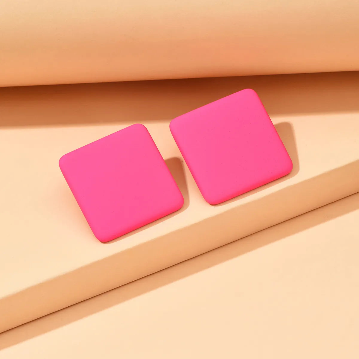 1 Pair Simple Style Solid Color Arylic Ear Studs