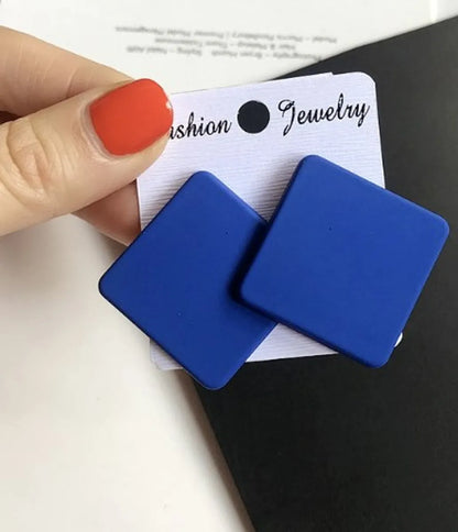 1 Pair Simple Style Solid Color Arylic Ear Studs