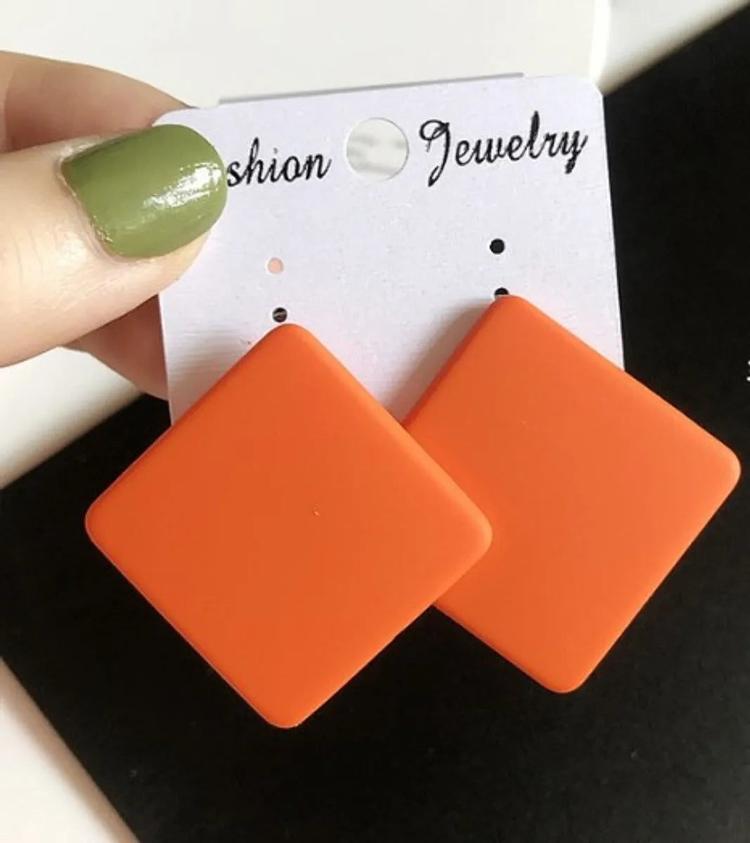 1 Pair Simple Style Solid Color Arylic Ear Studs