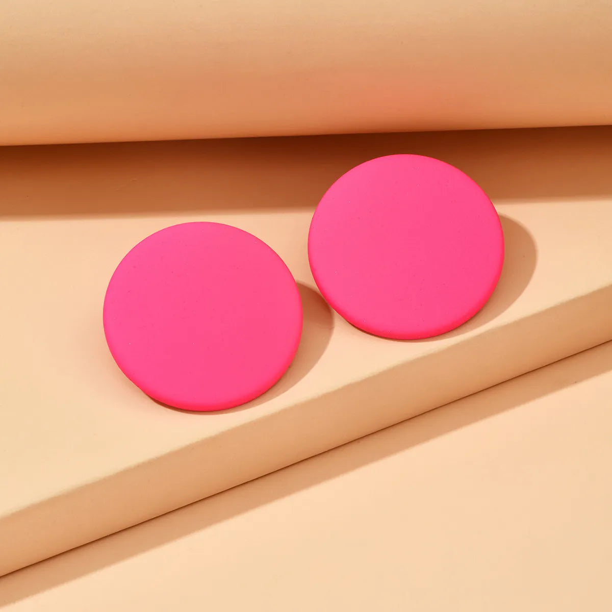 1 Pair Simple Style Solid Color Arylic Ear Studs