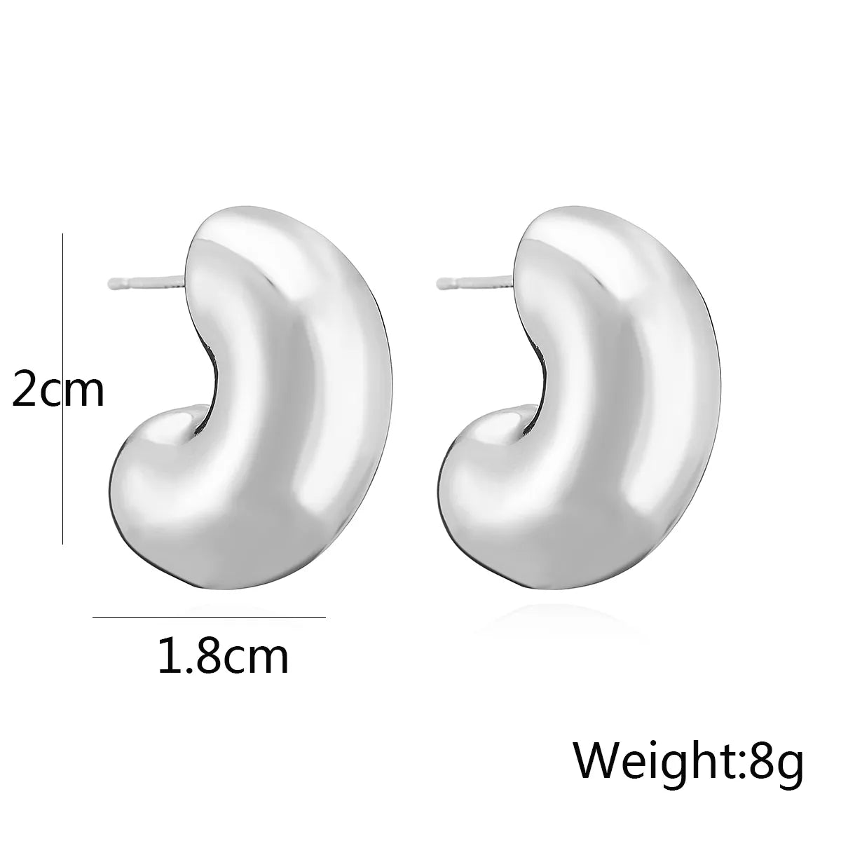 1 Pair Simple Style Solid Color Copper Ear Studs