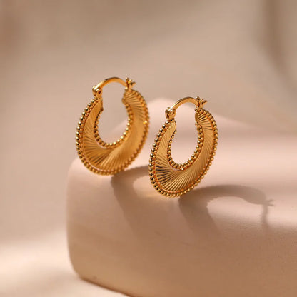 1 Pair Simple Style Solid Color Copper Plating 18k Gold Plated Earrings