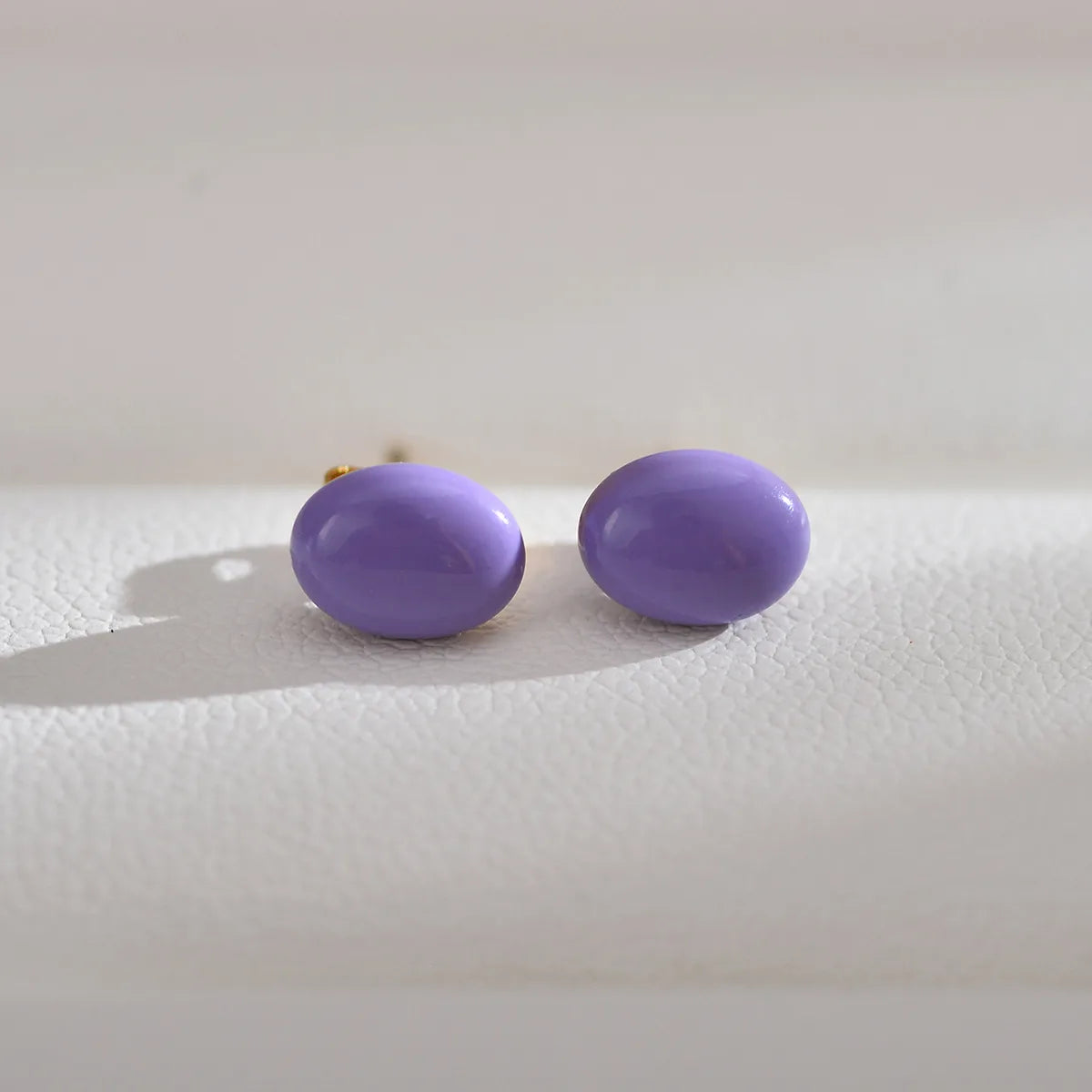 1 Pair Simple Style Solid Color Enamel Freshwater Pearl Ear Studs