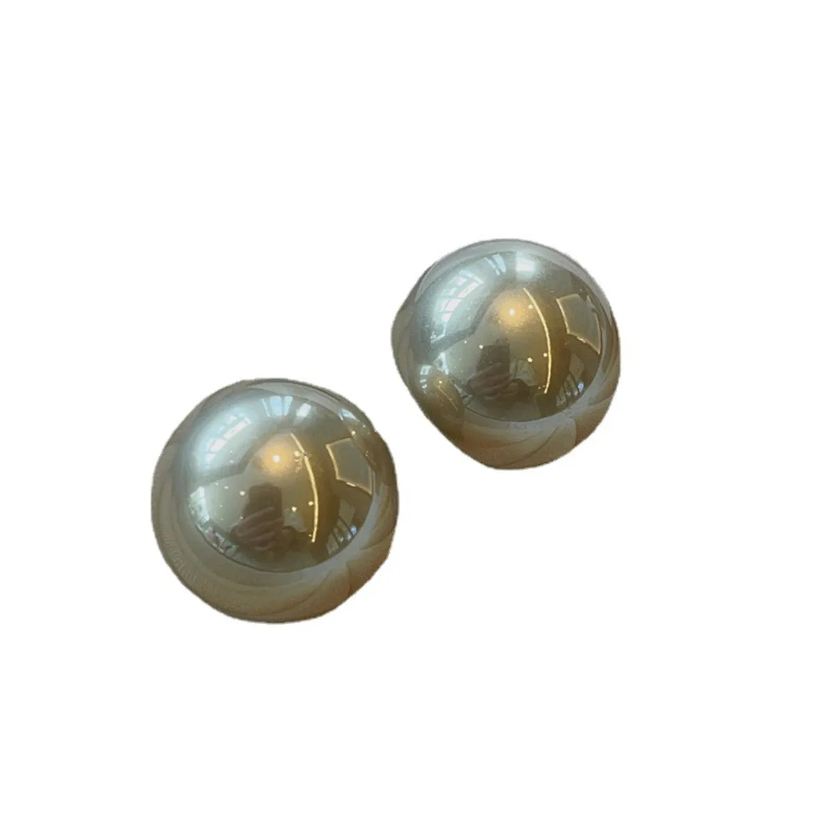 1 Pair Simple Style Solid Color Imitation Pearl Ear Studs