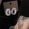 1 Pair Simple Style Solid Color Inlay Copper Zircon Ear Studs