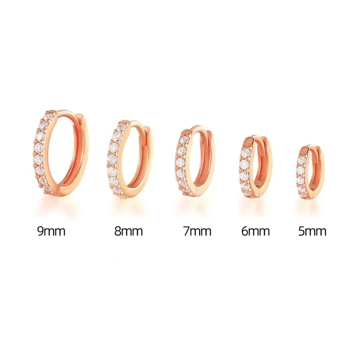 1 Pair Simple Style Solid Color Inlay Copper Zircon Earrings