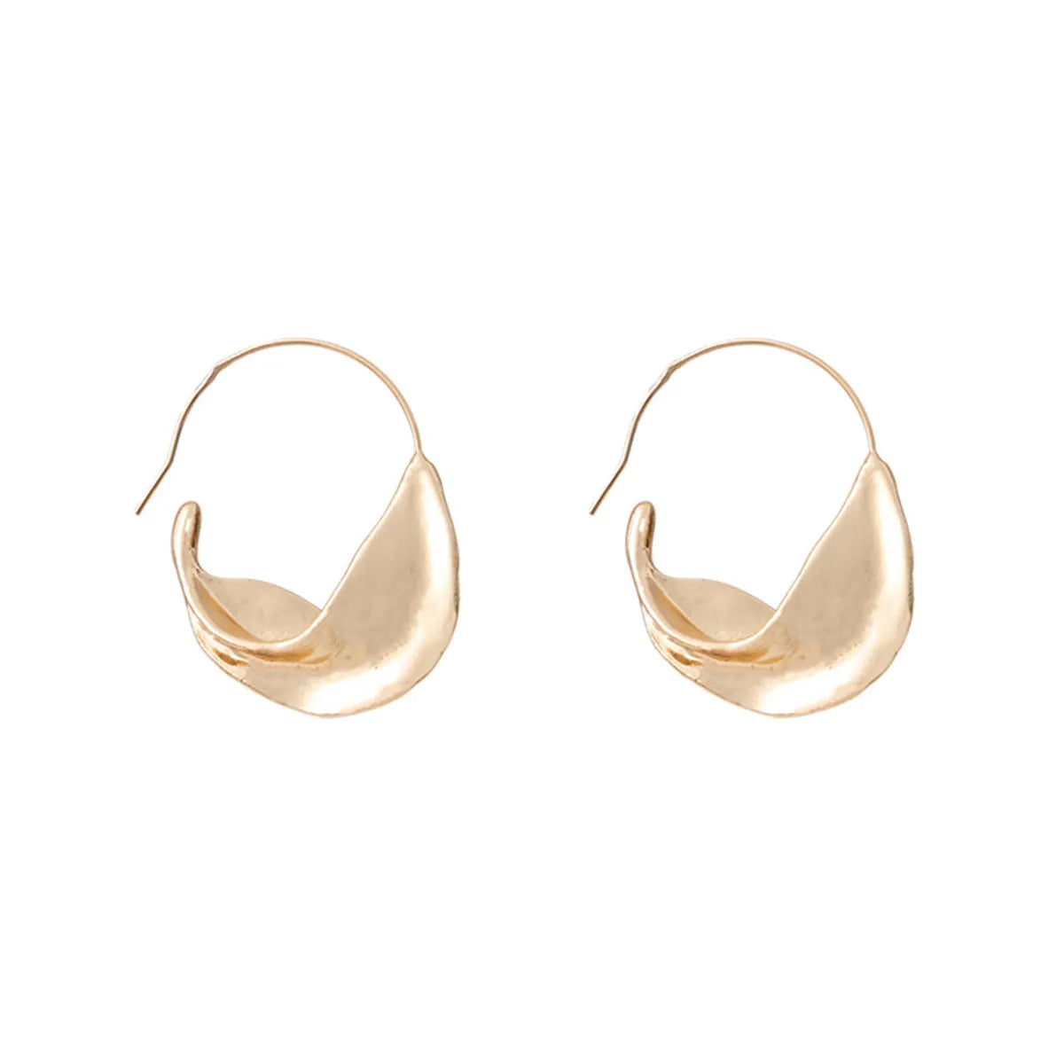 1 Pair Simple Style Solid Color Irregular Plating Alloy Earrings