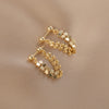 1 Pair Simple Style Solid Color Patchwork Alloy Ear Studs