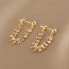 1 Pair Simple Style Solid Color Patchwork Alloy Ear Studs