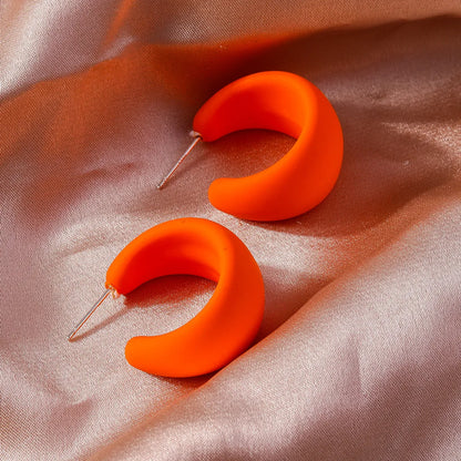 1 Pair Simple Style Solid Color Plastic Ear Studs