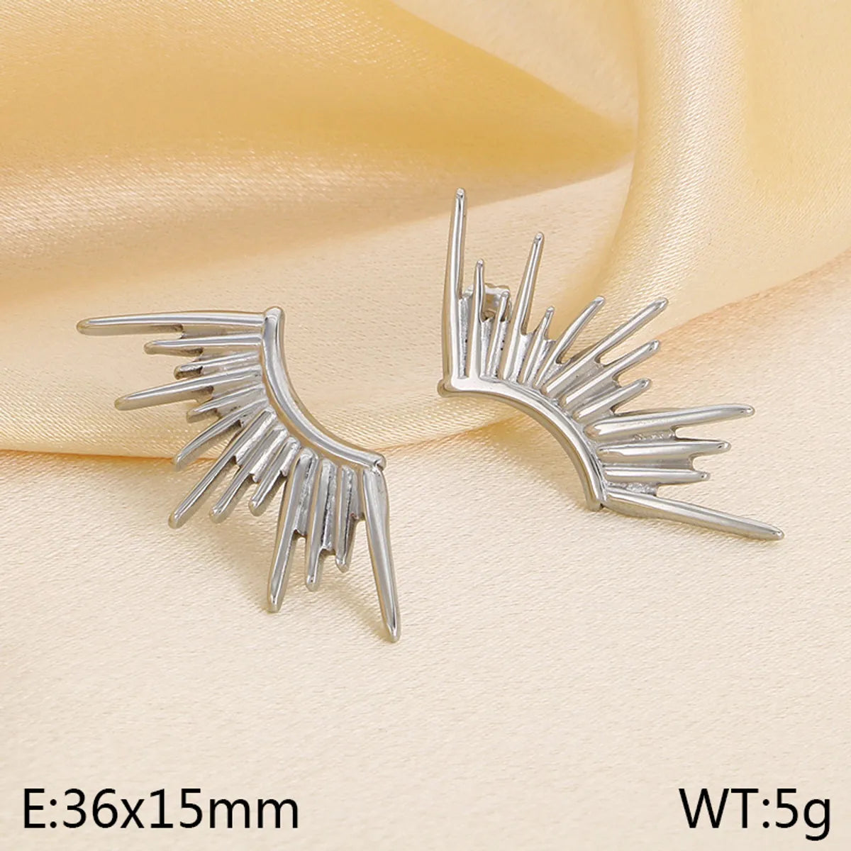 1 Pair Simple Style Solid Color Plating 304 Stainless Steel 18K Gold Plated Ear Studs