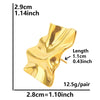 1 Pair Simple Style Solid Color Plating 304 Stainless Steel 18K Gold Plated Ear Studs
