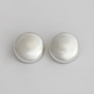 1 Pair Simple Style Solid Color Plating Alloy Gold Plated Ear Studs