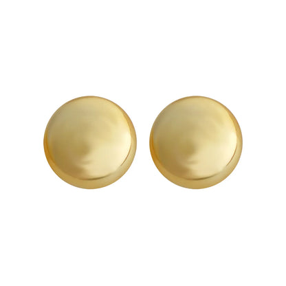 1 Pair Simple Style Solid Color Plating Alloy Gold Plated Ear Studs