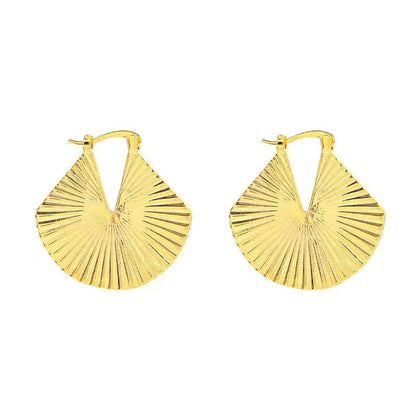 1 Pair Simple Style Solid Color Plating Copper 24k Gold Plated Drop Earrings