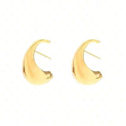 1 Pair Simple Style Solid Color Plating Copper 24k Gold Plated Ear Studs