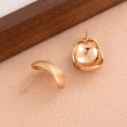 1 Pair Simple Style Solid Color Plating Copper Ear Studs