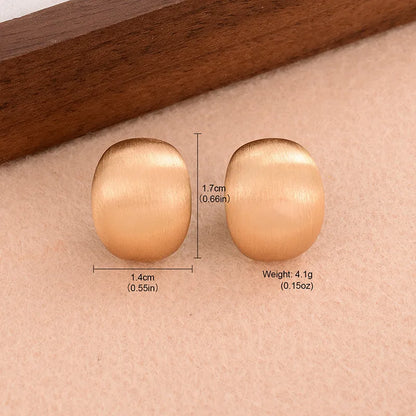 1 Pair Simple Style Solid Color Plating Copper Ear Studs