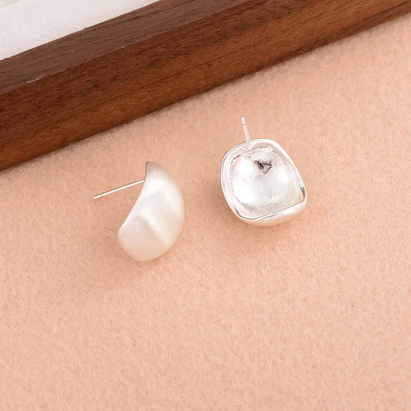 1 Pair Simple Style Solid Color Plating Copper Ear Studs