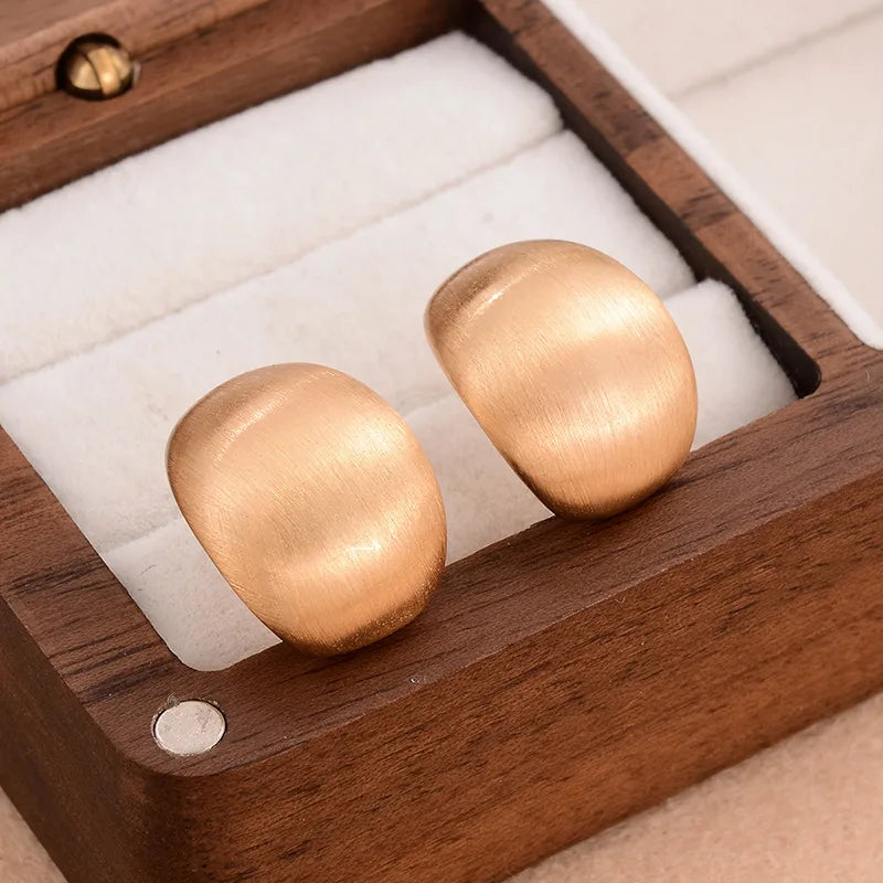 1 Pair Simple Style Solid Color Plating Copper Ear Studs