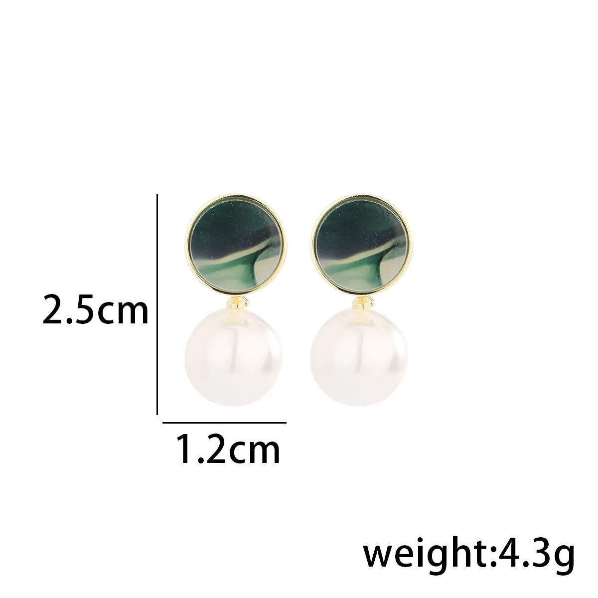 1 Pair Simple Style Solid Color Plating Copper Gold Plated Drop Earrings