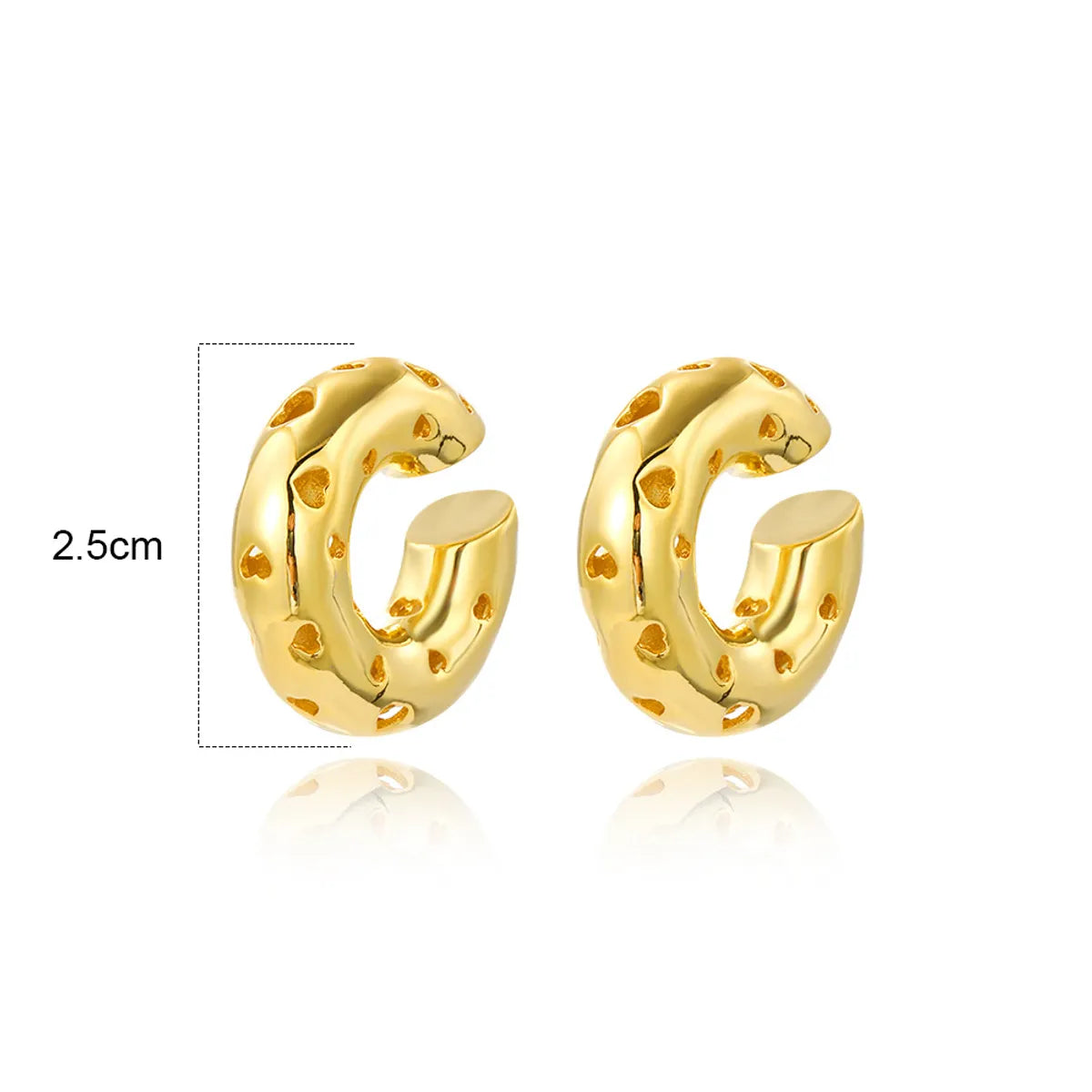 1 Pair Simple Style Solid Color Plating Copper Gold Plated Ear Studs