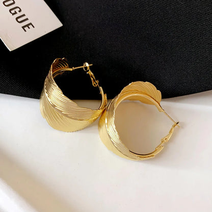 1 Pair Simple Style Solid Color Plating Iron Earrings