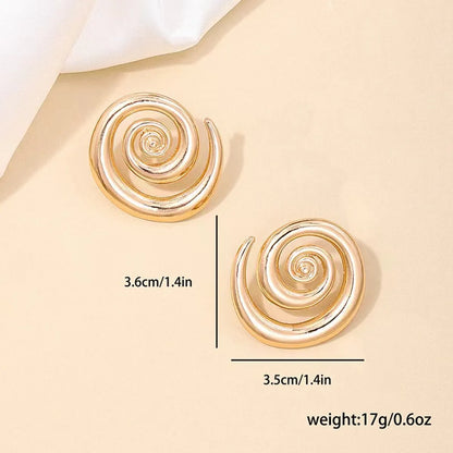 1 Pair Simple Style Solid Color Plating Iron Ear Studs