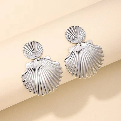 1 Pair Simple Style Solid Color Plating Iron Ear Studs