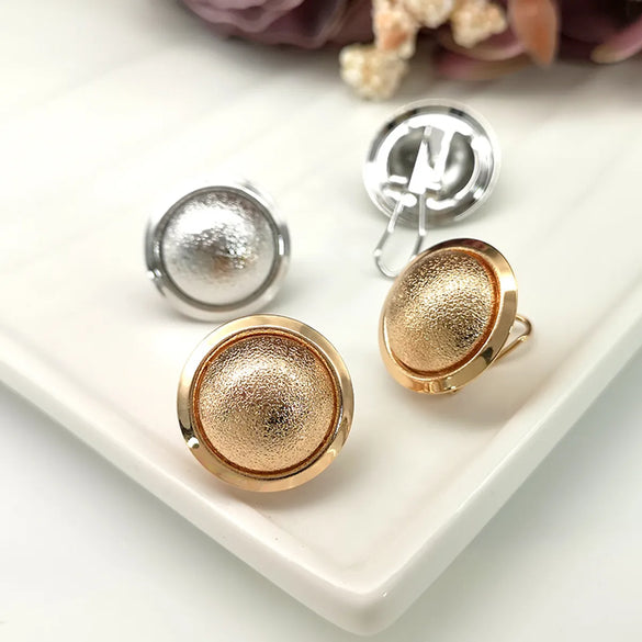 1 Pair Simple Style Solid Color Plating Metal Gold Plated Ear Studs