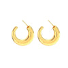 1 Pair Simple Style Solid Color Plating Stainless Steel 18k Gold Plated Ear Studs