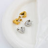 1 Pair Simple Style Solid Color Plating Stainless Steel 18k Gold Plated Ear Studs