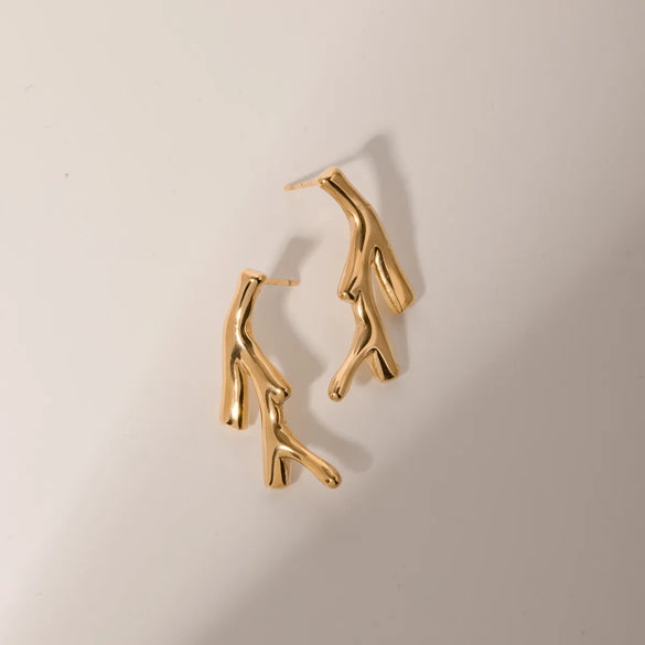 1 Pair Simple Style Solid Color Plating 304 Stainless Steel Ear Studs