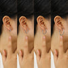 1 Pair Simple Style Solid Color Plating Stainless Steel 18k Gold Plated Hoop Earrings