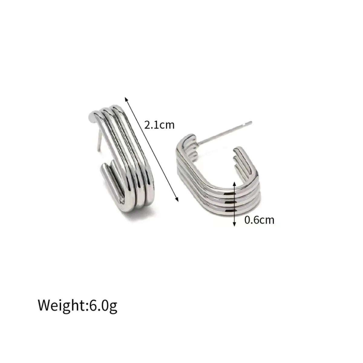 1 Pair Simple Style Solid Color Plating Stainless Steel Gold Plated Ear Studs