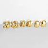 1 Pair Simple Style Solid Color Plating Stainless Steel Gold Plated Ear Studs