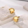 1 Pair Simple Style Solid Color Plating 201 Stainless Steel Gold Plated Ear Studs