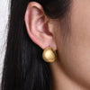 1 Pair Simple Style Solid Color Plating 201 Stainless Steel Gold Plated Ear Studs