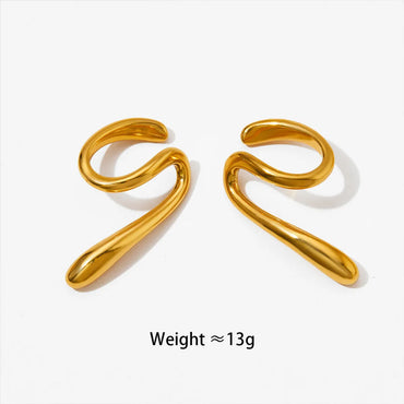 1 Pair Simple Style Solid Color Plating Stainless Steel Gold Plated Ear Studs