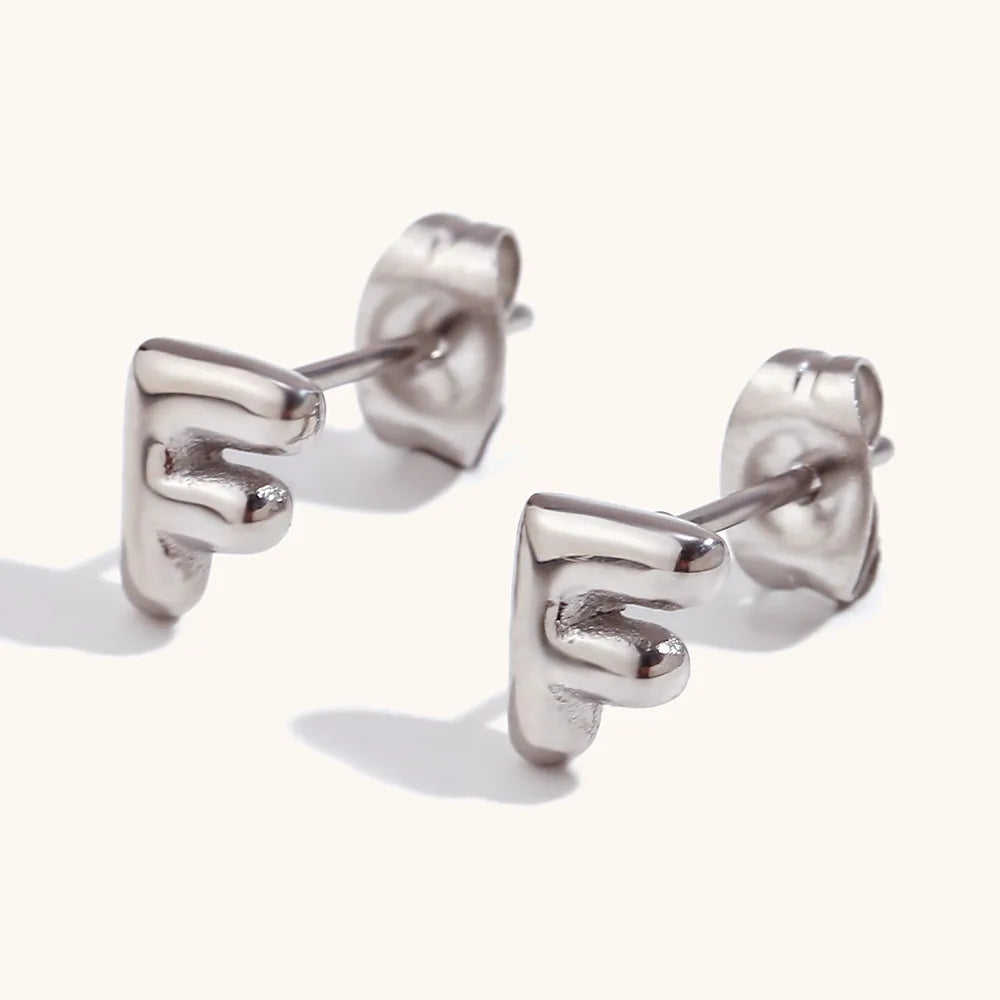 1 Pair Simple Style Solid Color Plating Stainless Steel Gold Plated Ear Studs