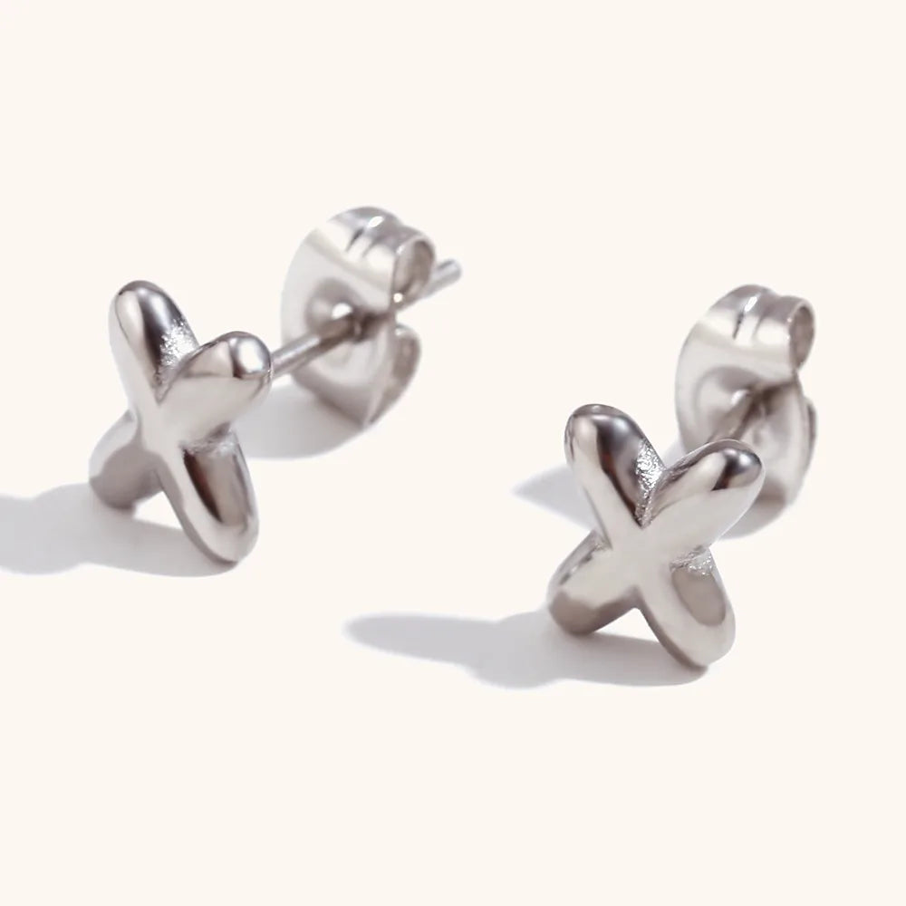 1 Pair Simple Style Solid Color Plating Stainless Steel Gold Plated Ear Studs