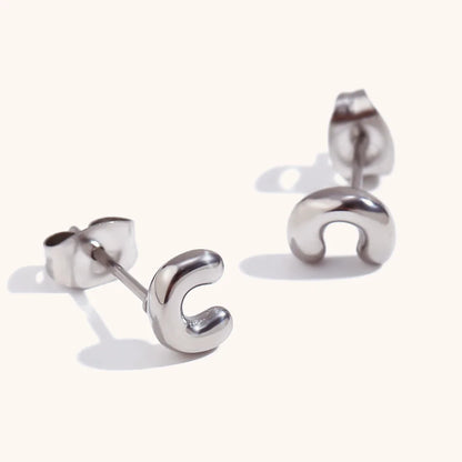 1 Pair Simple Style Solid Color Plating Stainless Steel Gold Plated Ear Studs