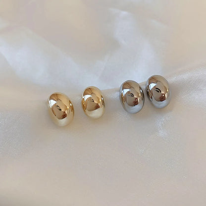 1 Pair Simple Style Solid Color Plating Steel Gold Plated Ear Studs