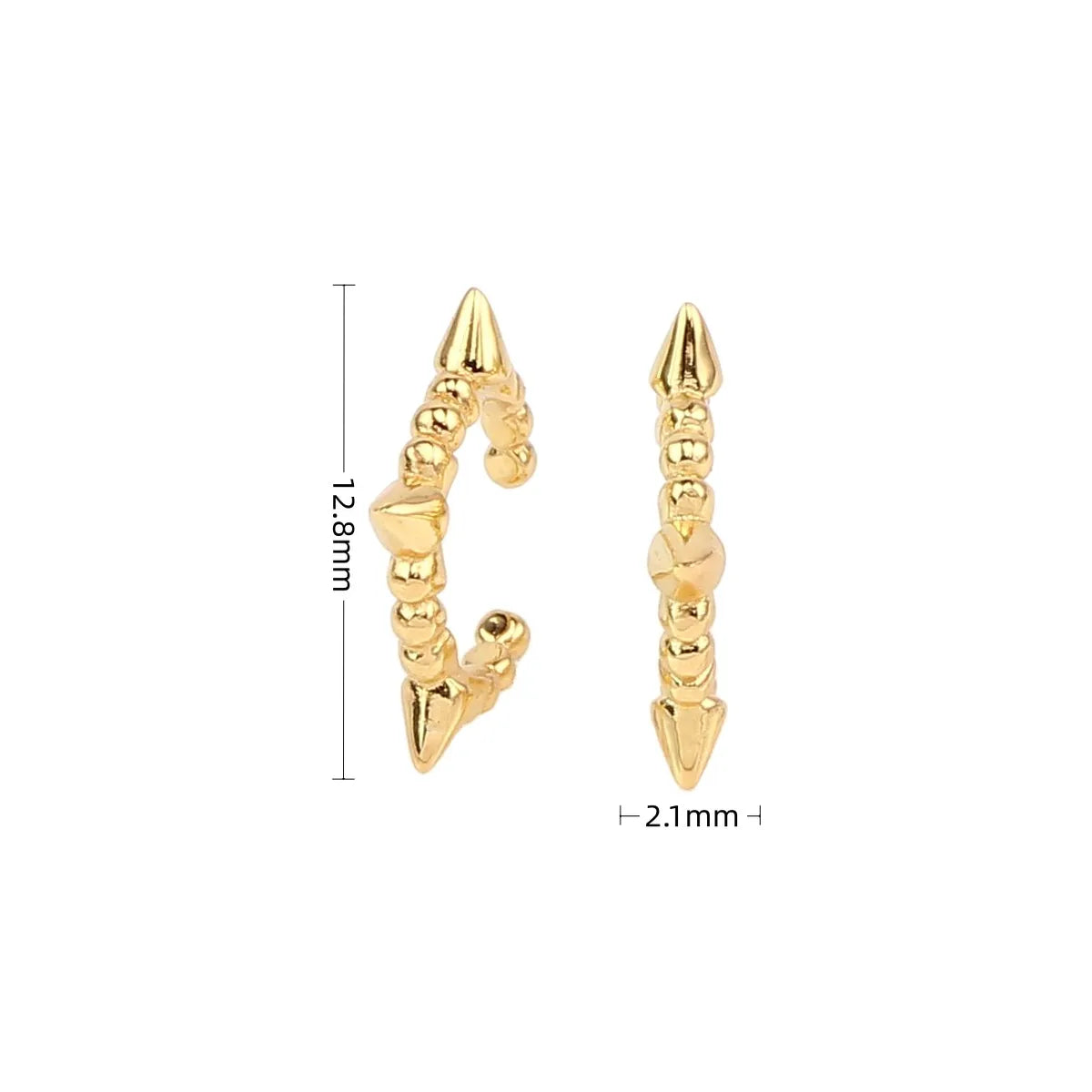 1 Pair Simple Style Solid Color Plating Sterling Silver 18k Gold Plated Earrings